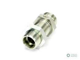 Złączka hydrauliczna metryczna grodziowa BB M30x2 22L z przeciwnakrętką (XSV) Waryński