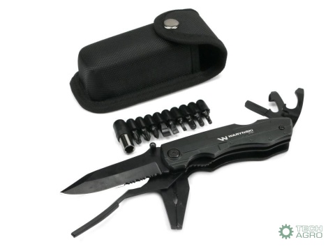 Multitool Czarny 11 narzędzi plus 9 bitów Waryński