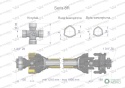 Wał przegubowo-teleskopowy 1210-1900mm1240Nm sprzęgło cierne 1700Nm Z6 - 1 3/4 z dwóch stron CE 2020 seria 8R Waryński
