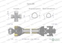 Wał przegubowo-teleskopowy 860-1300mm1240Nm sprzęgło cierne 1700Nm Z6 - 1 3/4 z obu stron CE 2020 seria 8R Waryński