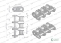 Półogniwo łańcucha P08B-3 (R3 1/2) Waryński ( sprzedawane po 5 )