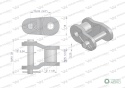Półogniwo łańcucha przemysłowe P12AH-1 ANSI A 60H (R1 3/4) Waryński ( sprzedawane po 10 )