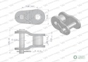 Półogniwo łańcucha wzmocnione P10A-1 ANSI A 50 (R1 5/8) Waryński ( sprzedawane po 10 )