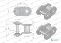 Półogniwo łańcucha z oringiem ANSI A 120 (R1 1.1/2) Waryński
