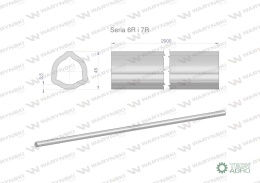 Rura trójkątna wewnętrzna Seria 6R i 7Rwału przegubowo-teleskopowego 45x5.5 mm - 2m WARYŃSKI (sprzedawane po 2)