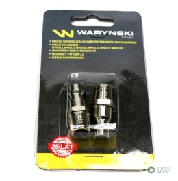 Złączka do narzędzi pneumatycznych gwint 1/4 PT 2 szt w komplecie Waryński