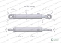 Cylinder hydrauliczny - siłownik dwustronny pomocniczy podnośnika (SMT2CJ.63.36.300/ 89409402) C-385 6-cyl. Waryński