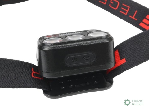 Latarka czołówka LED COB, 200 lm uruchamiana gestem akumulator 650 mAh ładowana USB-C, Teger