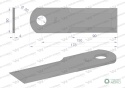 Nóż obrotowy rozdrabniacz słomy sieczkarnia gładki 173x50x4mm otwór 20 zastosowanie 755786 Claas WARYŃSKI ( sprzedawane po 25 )