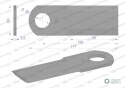 Nóż obrotowy rozdrabniacz słomy sieczkarnia gładki 177x60x5.5mm otwór 30 zastosowanie 065641 Claas WARYŃSKI ( sprzedawane po 15 