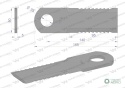 Nóż obrotowy rozdrabniacz słomy sieczkarnia uzębiony 165x50x5mm otwór 25 zastosowanie DS175 WARYŃSKI ( sprzedawane po 25 )