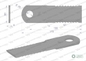 Nóż obrotowy rozdrabniacz słomy sieczkarnia uzębiony 173x50x4mm otwór 20 zastosowanie 755784.0 Claas Lexion WARYŃSKI ( sprzedawa