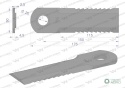 Nóż obrotowy sieczkarnia 175x50x4.5mm otwór 20 z tuleją zastosowanie 1994760C4R Case WARYŃSKI ( sprzedawane po 25 )