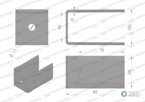 Nóż obrotowy sieczkarnia podwójny 90x50x4mm otwór 11 zastosowanie 1730717M2 MF WARYŃSKI ( sprzedawane po 6 ) Nóż obrotowy sieczkarnia podwójny 90x50x4mm otwór 11 zastosowanie 1730717M2 MF WARYŃSKI ( sprzedawane po 6 )