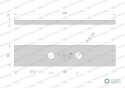 Nóż, prosty bębna rozrzucającego, UniaTytan 2232130000110, 2021344, Waryński