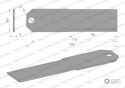 Nóż stały rozdrabniacz słomy sieczkarnia gładki 180X46X3mm otwór 12 zastosowanie 3DS174AD Claas WARYŃSKI ( sprzedawane po 25 )
