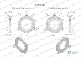 Plastikowe łożyska do obudowy wału zestaw 93x53mm i 93x60mm Seria 4R Waryński