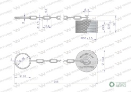 Pokrywa aluminiowa (korek, zaślepka) z gwintem wewnętrznym wkręcany do zaworów skręcanych - gniazd serii WRS Waryński ( sprzedaw