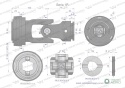 Przegub kompletny z krzyżakiem 22X54seria 1 do rury wewnętrznej 29mm Waryński
