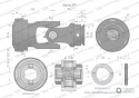 Przegub kompletny z krzyżakiem 23.8X61.3 seria 2 do rury wewnętrznej 36mm Waryński