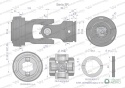 Przegub kompletny z krzyżakiem 23.8X61.3 seria 2 do rury zewnętrznej 43.5mm Waryński