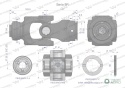 Przegub kompletny z krzyżakiem 41X118 seria 9 do rury zewnętrznej 63mm Waryński