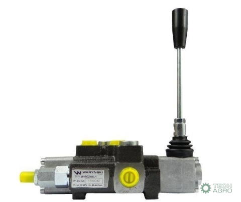 Rozdzielacz hydrauliczny 1-sekcyjny max przepływ 40L Waryński Rozdzielacz hydrauliczny 1-sekcyjny max przepływ 40L Waryński
