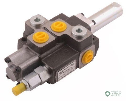 Rozdzielacz hydrauliczny 1-sekcyjny maxprzepływ 40L sterowany na linkę Waryński