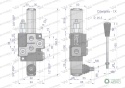 Rozdzielacz hydrauliczny 1-sekcyjny max przepływ 40L z sekcją pływającą Waryński