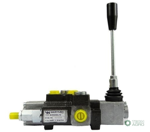 Rozdzielacz hydrauliczny 1-sekcyjny max przepływ 40L z zatrzaskiem Waryński Rozdzielacz hydrauliczny 1-sekcyjny max przepływ 40L z zatrzaskiem Waryński