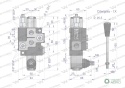 Rozdzielacz hydrauliczny 1-sekcyjny max przepływ 40L z zatrzaskiem Waryński