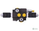 Rozdzielacz hydrauliczny 1-sekcyjny max przepływ 50L sterowany elektrycznie 12V DC Waryński