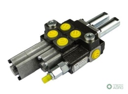Rozdzielacz hydrauliczny 2-sekcyjny max przepływ 40L 1-sekcja pływająca - sterowany na linkę Waryński