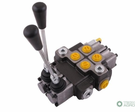 Rozdzielacz hydrauliczny 2-sekcyjny max przepływ 40L (1 sekcja - z zatrzaskiem) Waryński Rozdzielacz hydrauliczny 2-sekcyjny max przepływ 40L (1 sekcja - z zatrzaskiem) Waryński