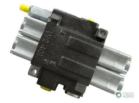 Rozdzielacz hydrauliczny 2-sekcyjny max przepływ 40L Waryński Rozdzielacz hydrauliczny 2-sekcyjny max przepływ 40L Waryński