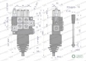 Rozdzielacz hydrauliczny 2-sekcyjny max przepływ 40L z joystickiem Waryński