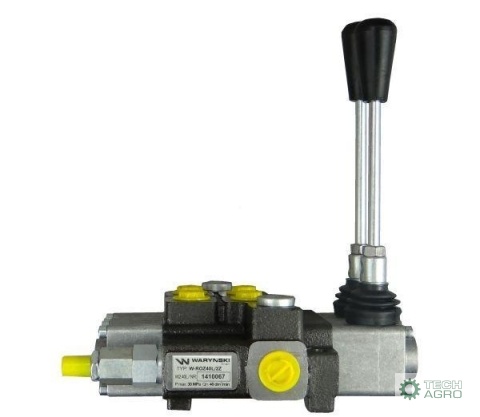 Rozdzielacz hydrauliczny 2-sekcyjny max przepływ 40L z zatrzaskami Waryński Rozdzielacz hydrauliczny 2-sekcyjny max przepływ 40L z zatrzaskami Waryński