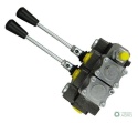 Rozdzielacz hydrauliczny 2-sekcyjny max przepływ 40L z zatrzaskami Waryński