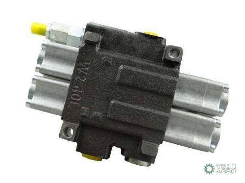 Rozdzielacz hydrauliczny 2-sekcyjny max przepływ 40L z zatrzaskami Waryński Rozdzielacz hydrauliczny 2-sekcyjny max przepływ 40L z zatrzaskami Waryński