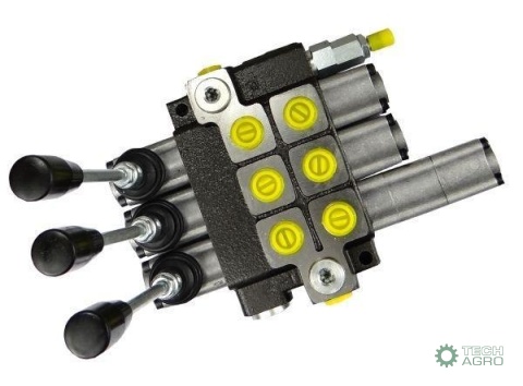 Rozdzielacz hydrauliczny 3-sekcyjny max przepływ 40L 1-sekcja pływająca Waryński Rozdzielacz hydrauliczny 3-sekcyjny max przepływ 40L 1-sekcja pływająca Waryński