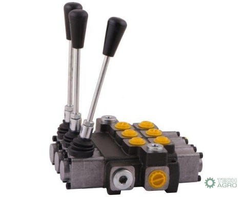 Rozdzielacz hydrauliczny 3-sekcyjny max przepływ 40L (1 sekcja - z zatrzaskiem) Waryński Rozdzielacz hydrauliczny 3-sekcyjny max przepływ 40L (1 sekcja - z zatrzaskiem) Waryński