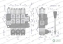 Rozdzielacz hydrauliczny 3-sekcyjny max przepływ 40L (1 sekcja - z zatrzaskiem) Waryński