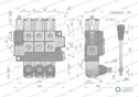 Rozdzielacz hydrauliczny 3-sekcyjny max przepływ 40L z zatrzaskami Waryński