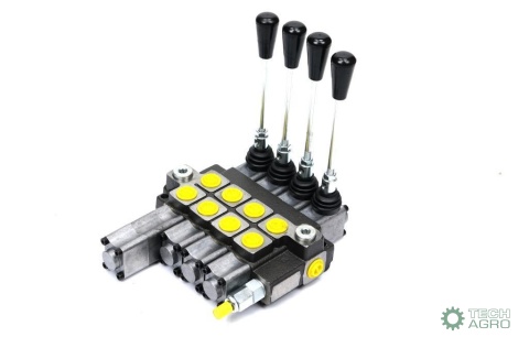 Rozdzielacz hydrauliczny 4-sekcyjny max przepływ 40L (1-sekcja pływająca) Waryński Rozdzielacz hydrauliczny 4-sekcyjny max przepływ 40L (1-sekcja pływająca) Waryński