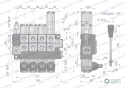 Rozdzielacz hydrauliczny 4-sekcyjny max przepływ 40L (1-sekcja pływająca) Waryński