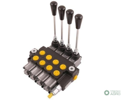 Rozdzielacz hydrauliczny 4-sekcyjny max przepływ 40L (1 sekcja z zatrzaskiem) Waryński Rozdzielacz hydrauliczny 4-sekcyjny max przepływ 40L (1 sekcja z zatrzaskiem) Waryński