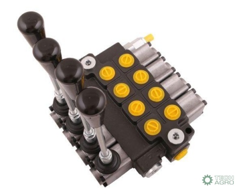 Rozdzielacz hydrauliczny 4-sekcyjny max przepływ 40L (1 sekcja z zatrzaskiem) Waryński Rozdzielacz hydrauliczny 4-sekcyjny max przepływ 40L (1 sekcja z zatrzaskiem) Waryński