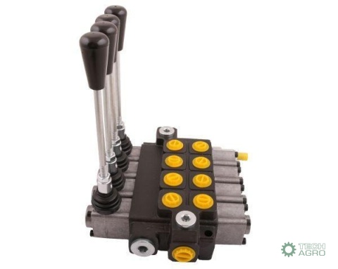 Rozdzielacz hydrauliczny 4-sekcyjny max przepływ 40L (1 sekcja z zatrzaskiem) Waryński Rozdzielacz hydrauliczny 4-sekcyjny max przepływ 40L (1 sekcja z zatrzaskiem) Waryński
