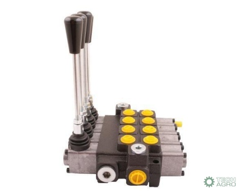 Rozdzielacz hydrauliczny 4-sekcyjny max przepływ 40L Waryński Rozdzielacz hydrauliczny 4-sekcyjny max przepływ 40L Waryński