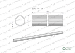 Rura wewnętrzna Seria 4R i 5R do wału 1010 przegubowo-teleskopowego 45x3.8 mm 855 mm WARYŃSKI